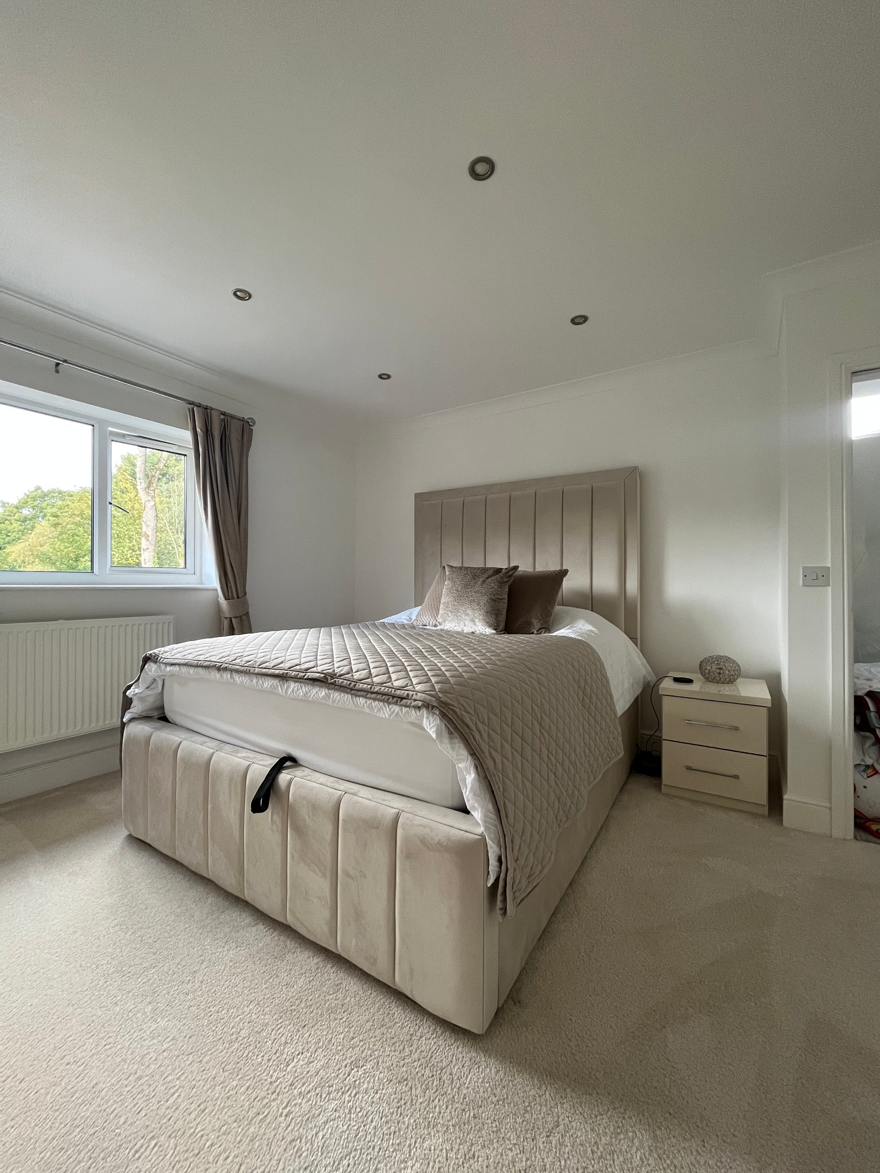 Mayfair Frame Bespoke Bed In Various Velvet Fabric Materials